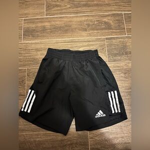 adidas Black shorts with White Stripe Accents
